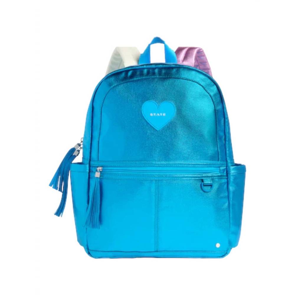 NEW STATE kid's kane mini backpack in metallic blue